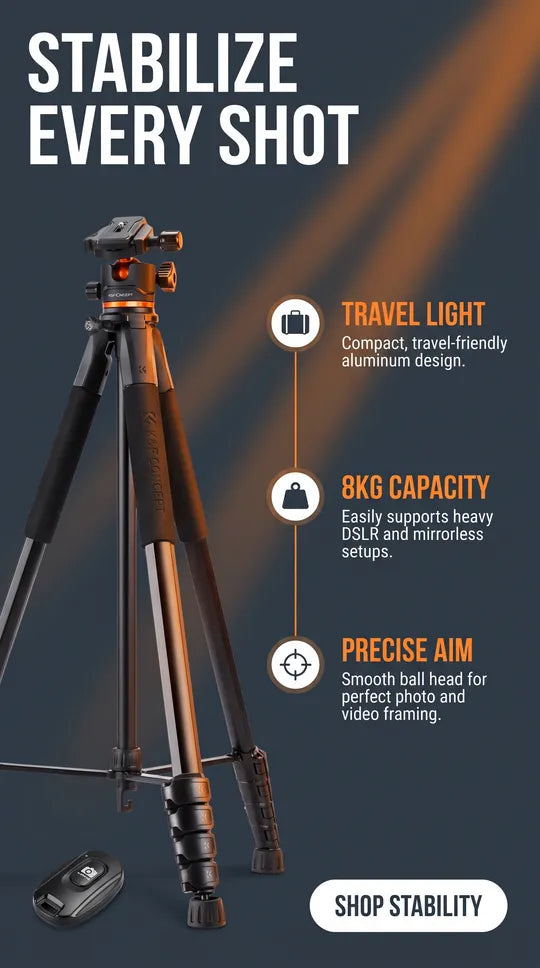 K&F Concept Smart Lightweight Camera & Phone Tripod – Flexible Travel Tripod